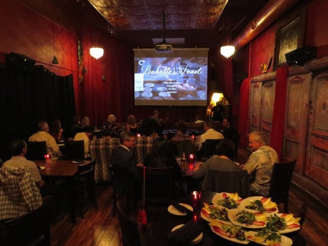 Movie Night at a Restaurant