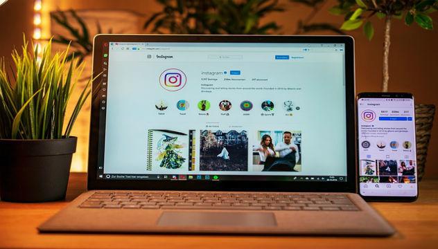 Instagram on a Macbook