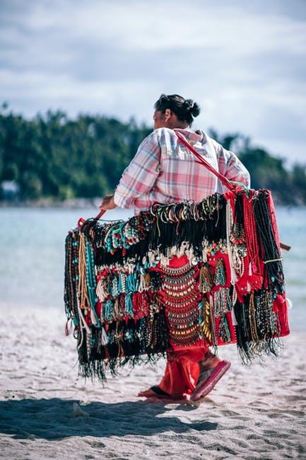 Woman Selling Handmade Accessories