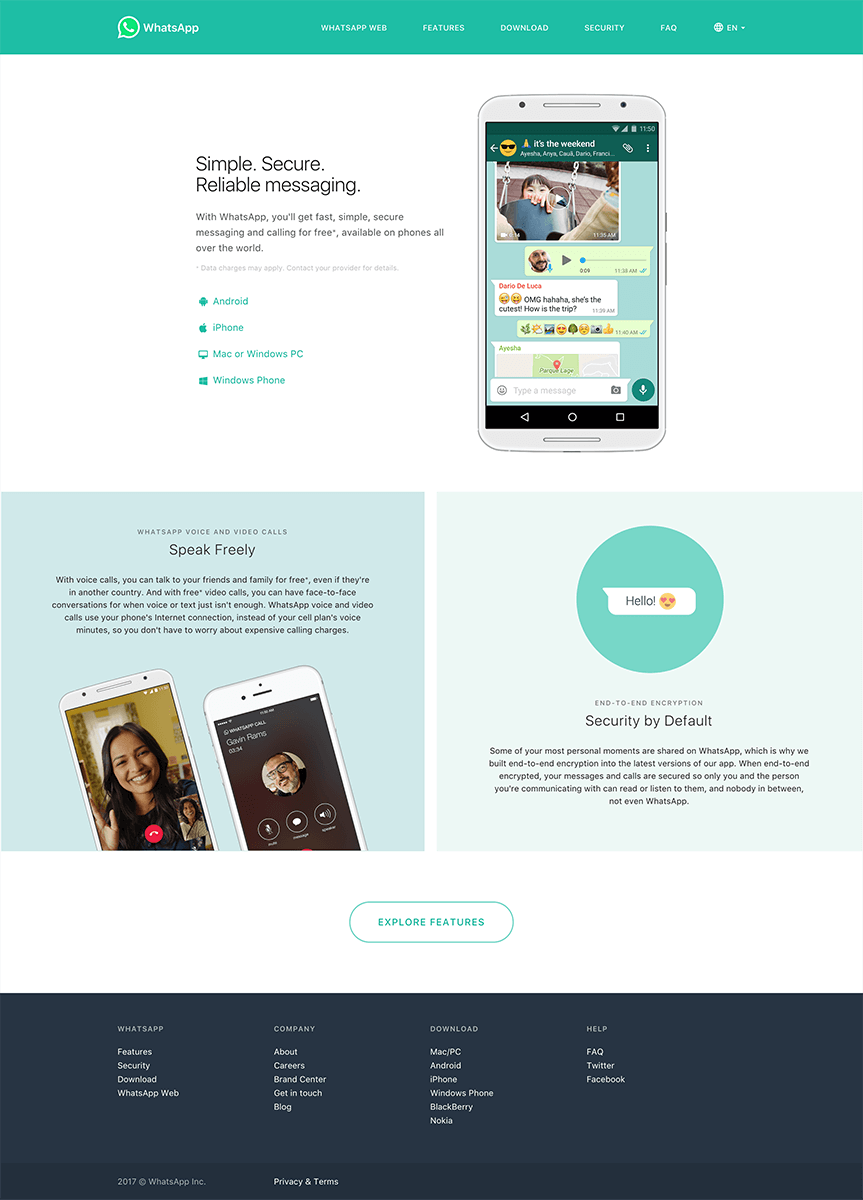 2017 Whatsapp Website