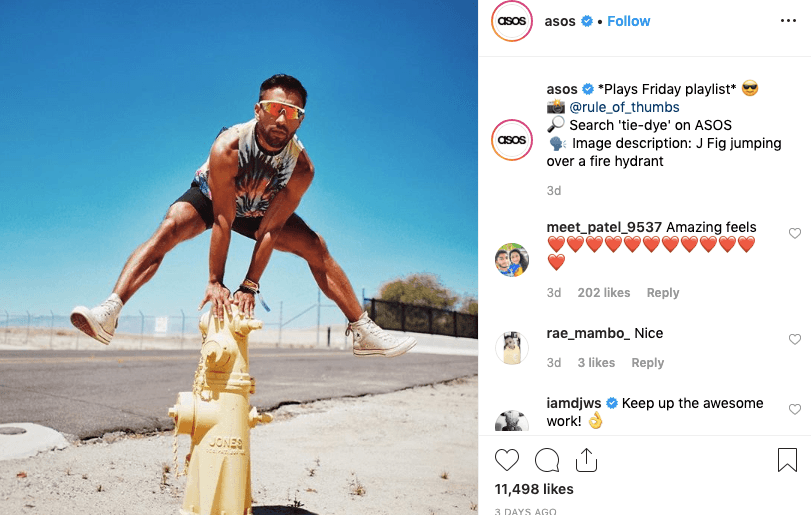 Asos Instagram Omnichannel Marketing Example