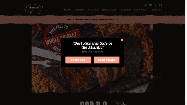 Bodean's Bbq Restaurant Website Design