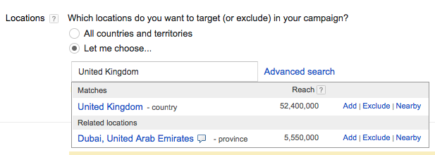 Display Network Location Targeting