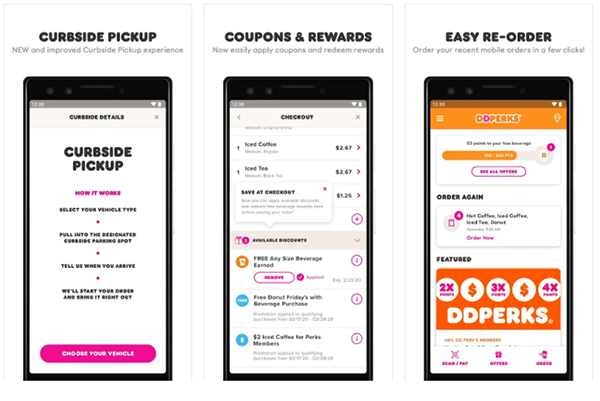 dunkin donuts takeaway app