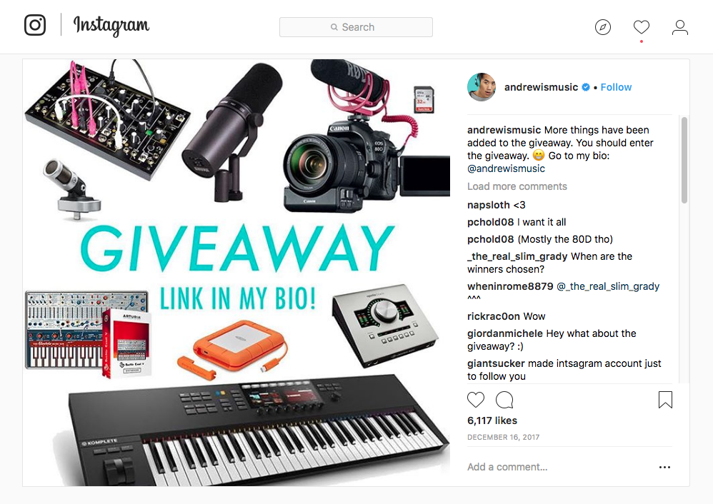 Instagram Giveaway Post