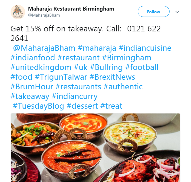 Twitter Exclusive Takeaway Offers